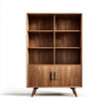 Wooden Bookshelf with Open Shelves and Drawers for Living Room Storage – 80 x 40 x 180cm