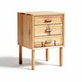 Wooden Bedside Table with Three Drawers for Bedroom Storage – 40 x 40 x 60cm