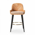 Woven Rattan Bar Stool for Kitchen Use with Metal Legs 60 x 50 x 100cm