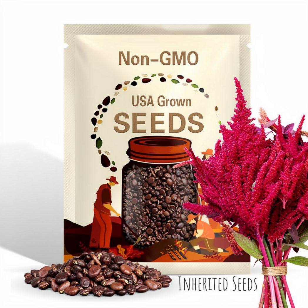 Heirloom Deep Red Amaranth Seeds: Organic Non-GMO