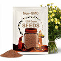 Flax Seeds - Organic, Heirloom, Open Pollinated, Non GMO - Grow Indoors, Outdoors, In Pots, Grow Beds, Soil, Hydroponics & Aquaponics