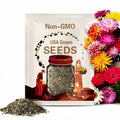 290 Zinnia Cactus Flower Seeds: Heirloom Autumn Mix, Pollinator Friendly