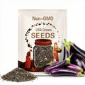 0.5 Gr (100 Seeds) Long Purple Eggplant Seeds for Planting, Fresh Garden Seeds