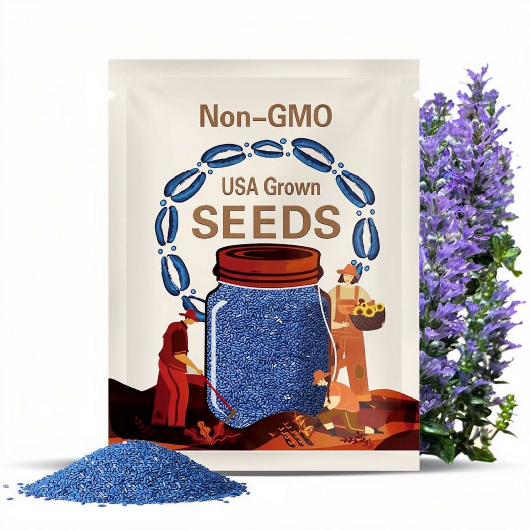 14,500 Blue Flax Seeds | Flower Gardening, Perennial Wildflower Plant Seeds for Pollinator Butterflies and Bees, Linseed, Linum perenne
