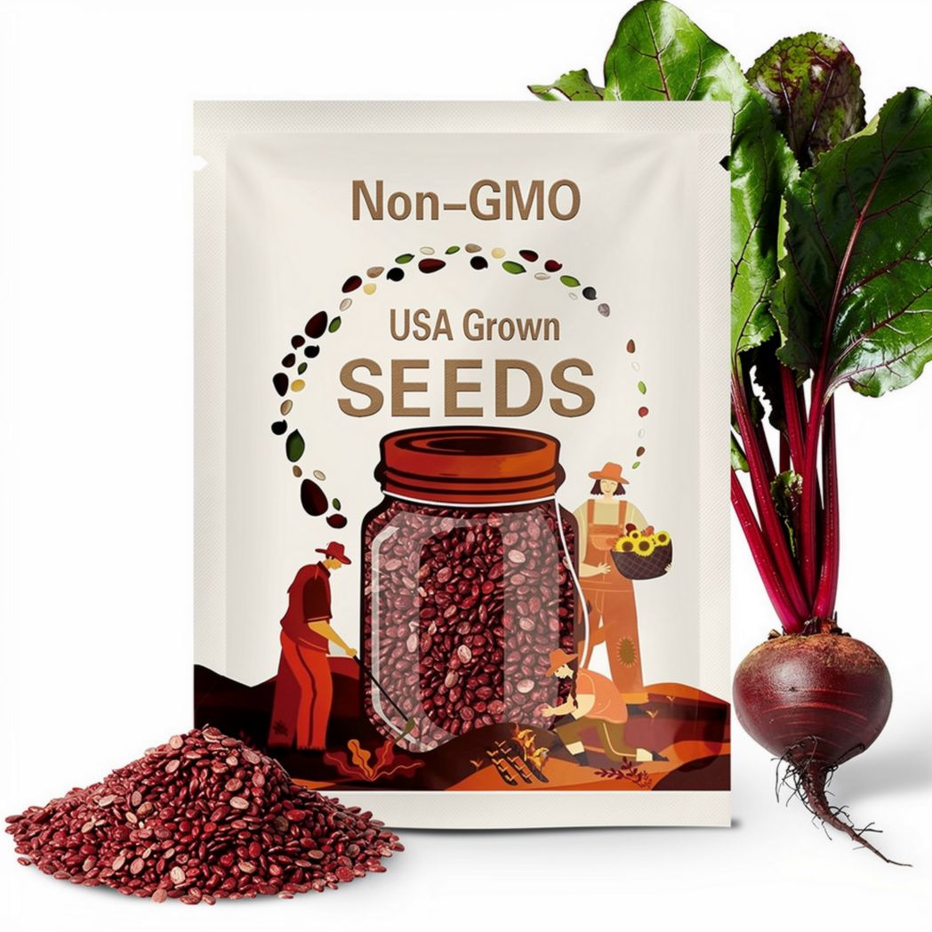Detroit Dark Red Beet Seeds - Heirloom Seeds, Home Garden Favorite, Canning Beet, Edible Greens, Microgreens, Beta Vulgaris, OP, Non-GMO