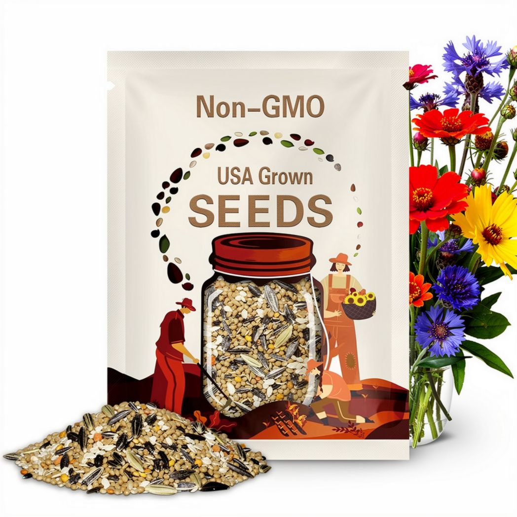 Custom- Gardens Flower Growing Kit for Girls and Boys Ages 6+ Zinnia/Cosmos/Cornflower Flowers Grow Your Own Garden - Best Gardening Gifts