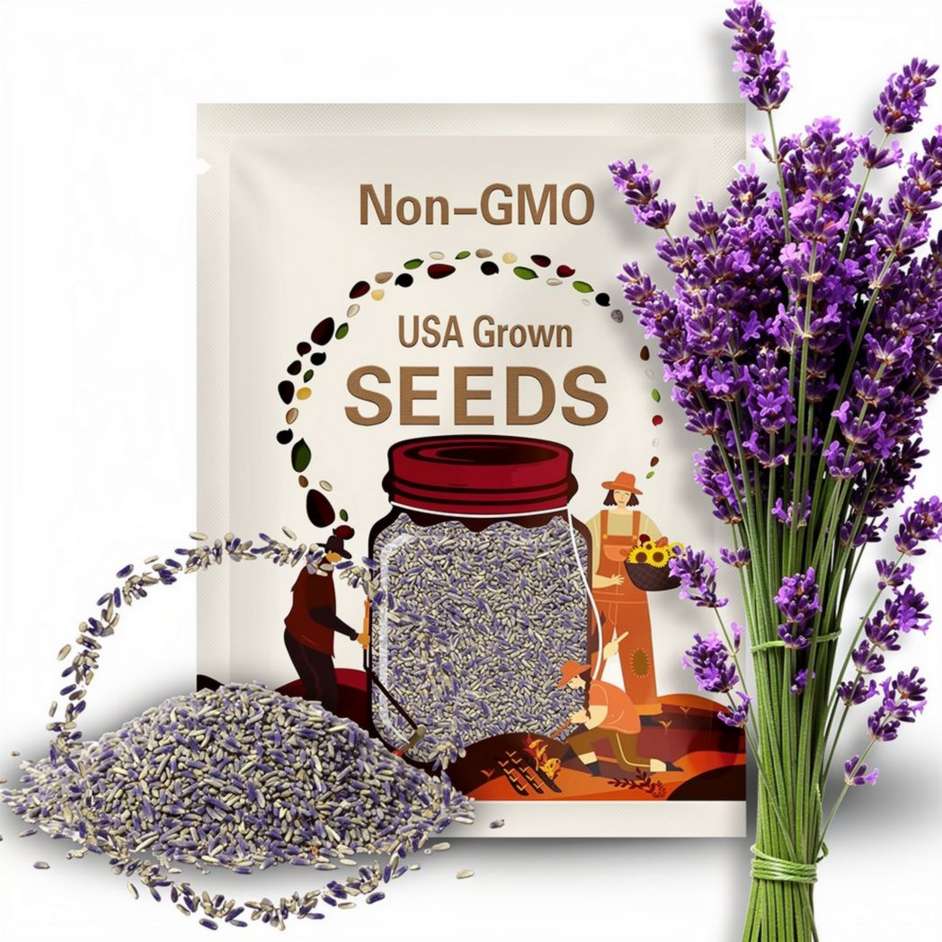 English Lavender Heirloom Herb Seeds, Non GMO