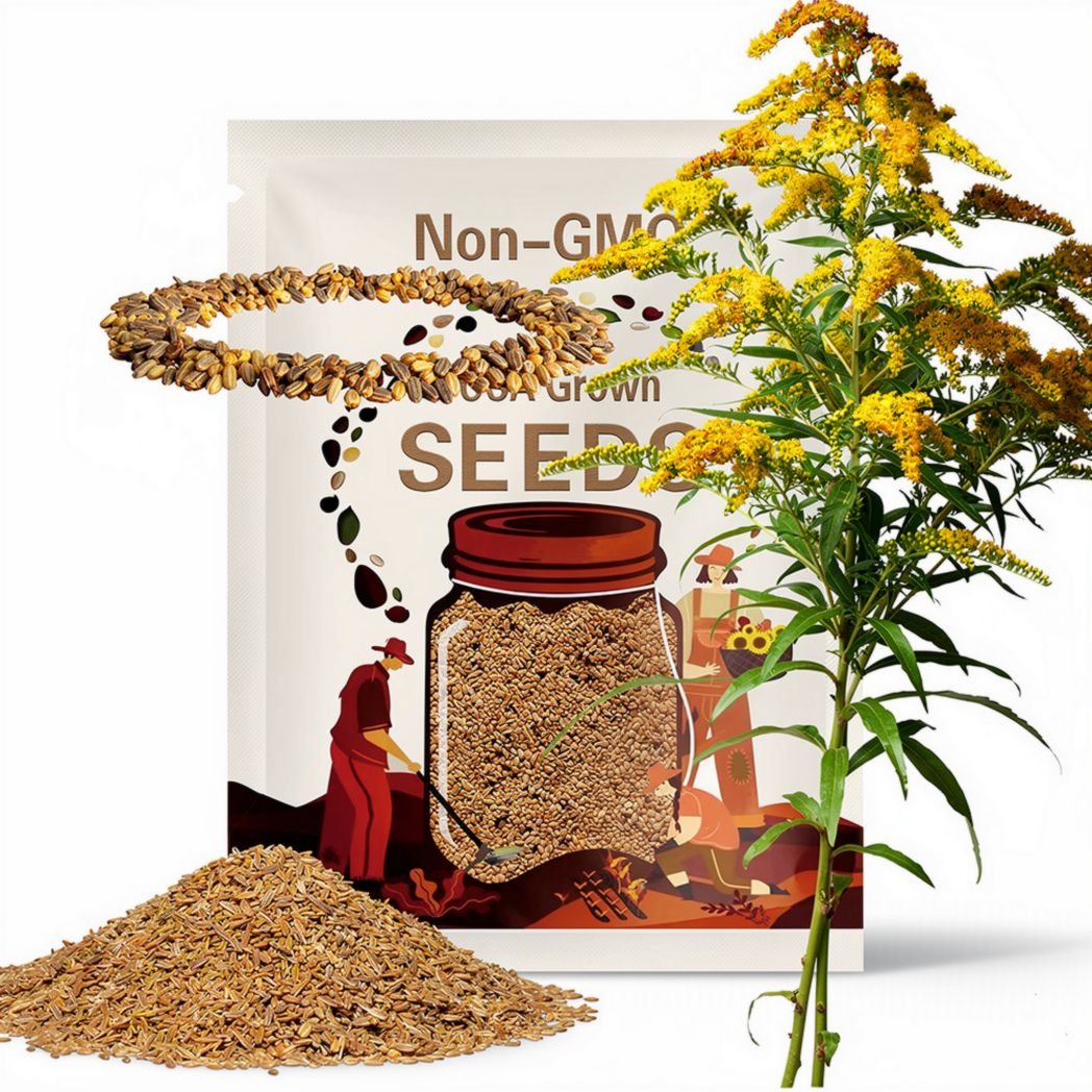 Tall Goldenrod Seeds: Native Perennial Heirloom Solidago altissima (200+ Seeds)