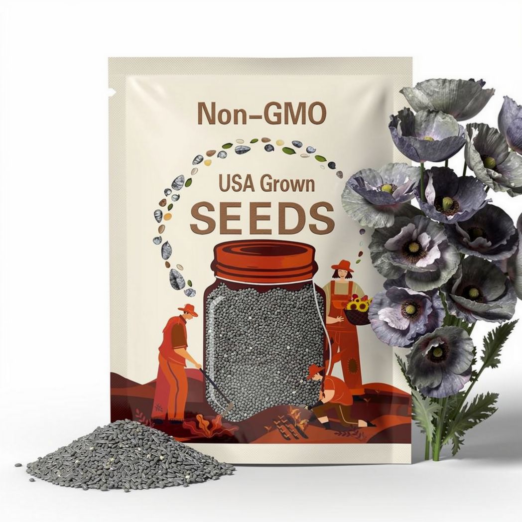 Amazing Grey Poppy Seeds – Heirloom, Rare Silver-Grey Blooms for Floral Design & Dried Pods, Unique Annual | 25 Seeds