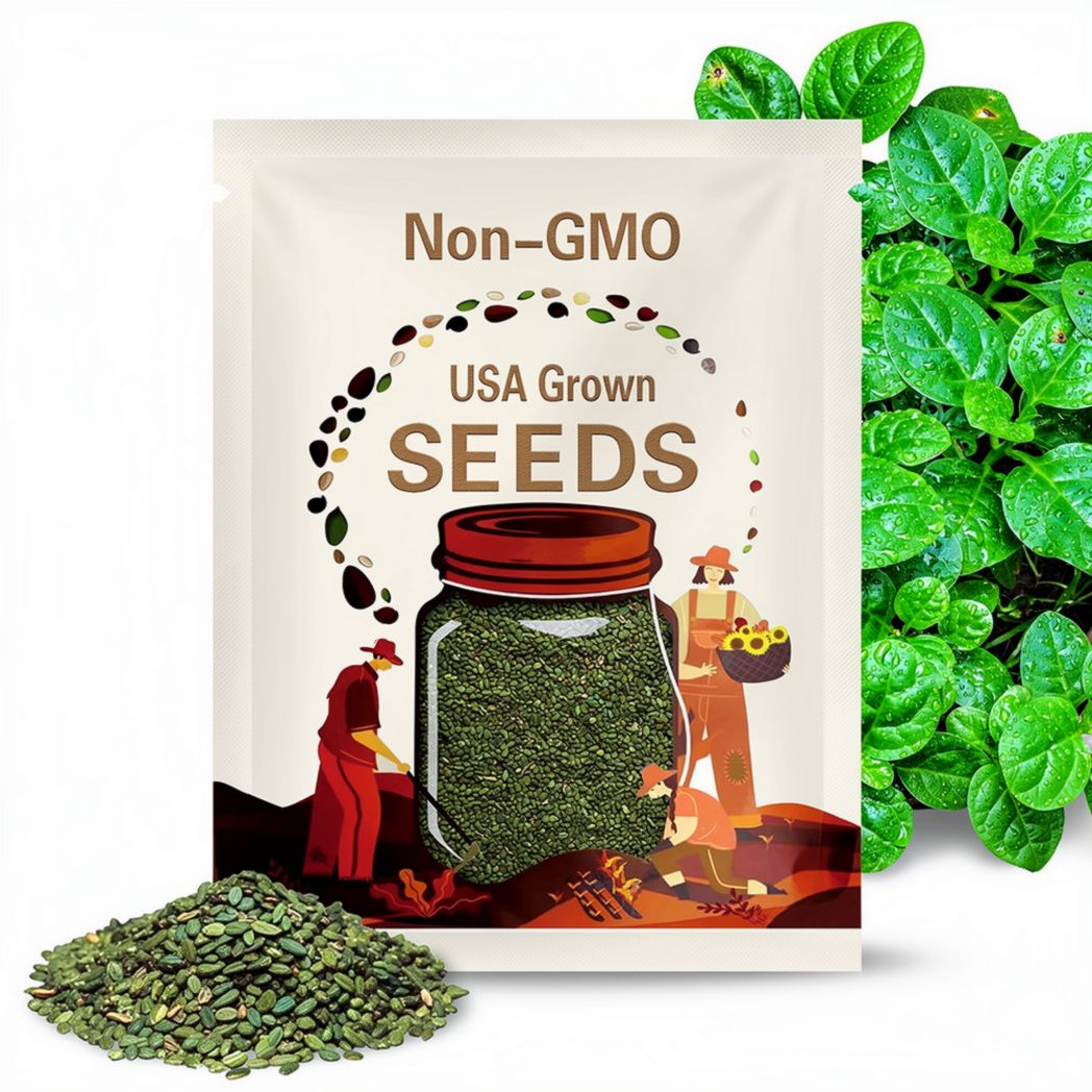 Green Malabar Spinach Seeds, Hạt Giống Mồng Tơi Xanh, 綠色馬拉巴菠菜, 그린 말라바 시금치, Espinaca Malabar Verde, Épinards verts Malabar, Yeşil Ispanağı
