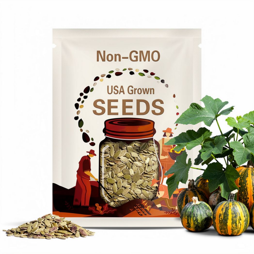 Kakai Pumpkin Hulless Seeds for Planting Packet