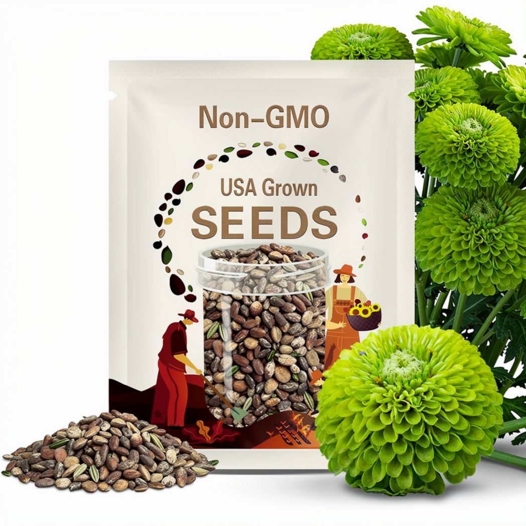 Benary's Giant Lime Zinnia Seeds, Largest Giant Zinnias, Zinnia Elegans ZE2025