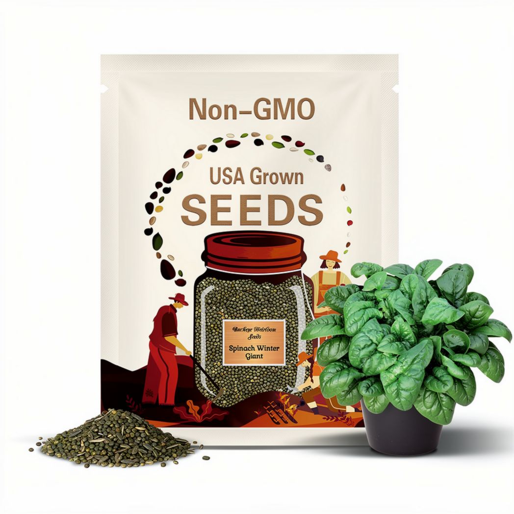 Winter Giant Spinach Seeds: Heirloom Gigante d’Inverno