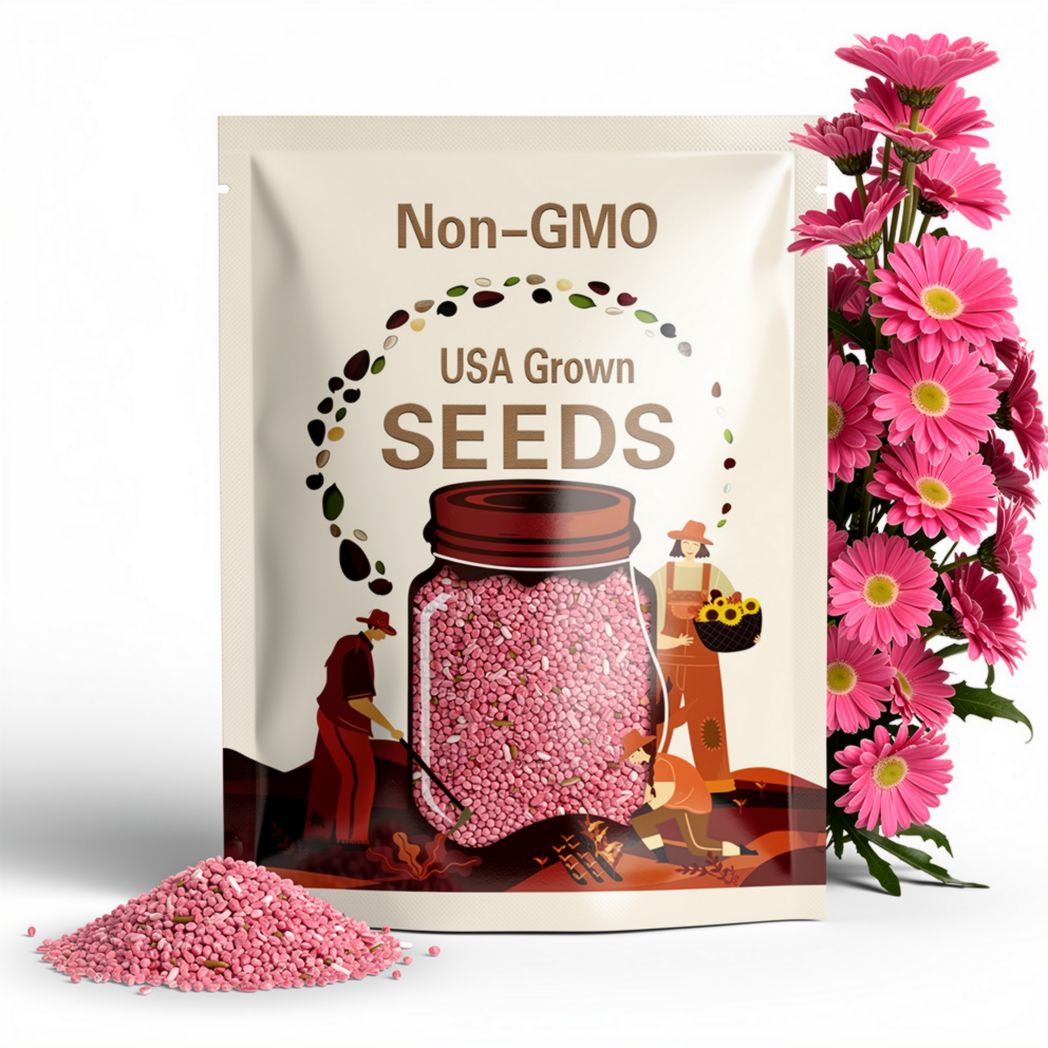 200 Pink Gerbera Daisy Seeds: Vibrant Blooms, Easy to Grow