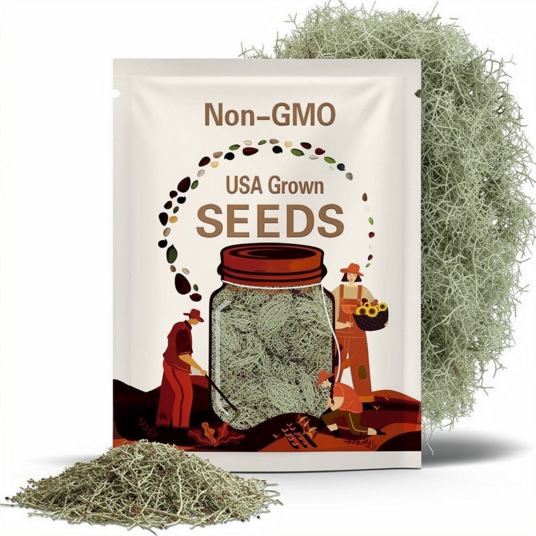 USNEA , 4 ,1 Ga. Bags, Organic Old Man's Beard Moss Lichen NEW, Fast Shipping
